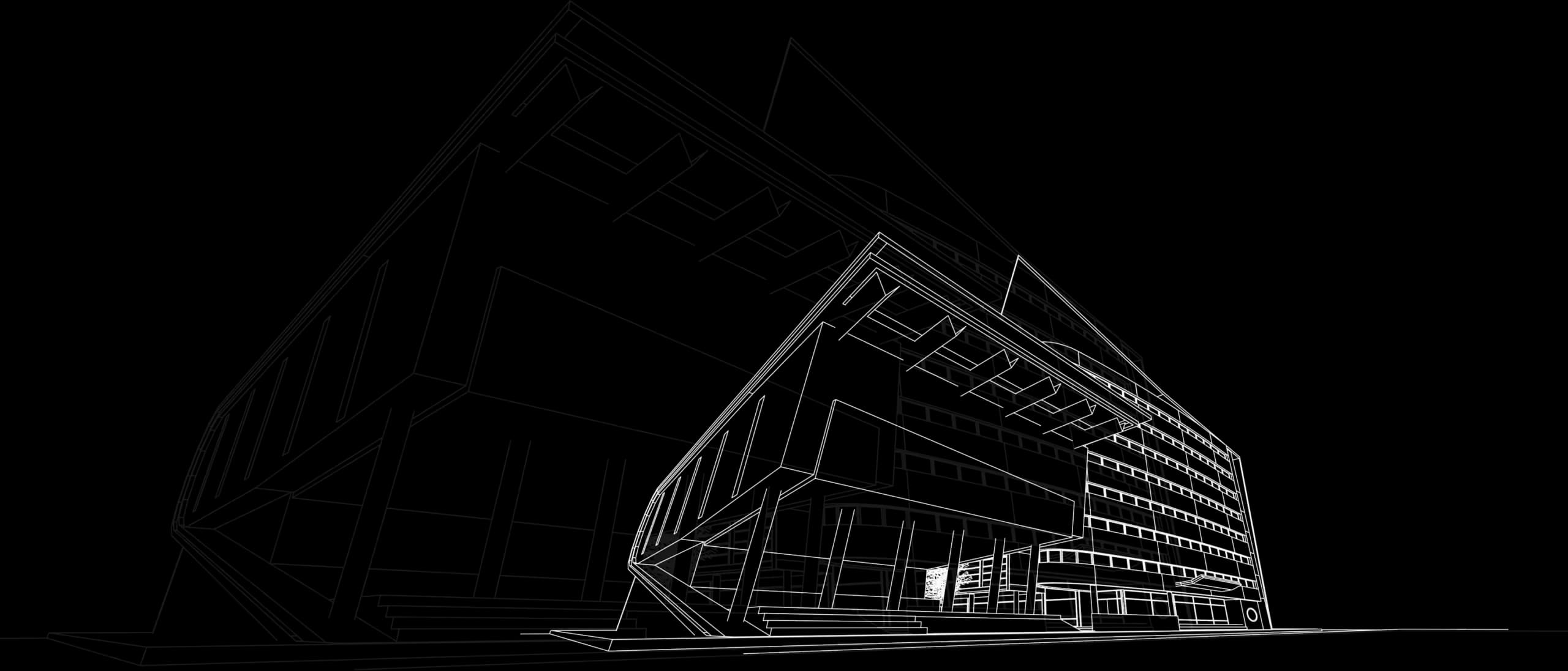 Model 3D bryły domu — koncepcja funkcjonalno-przestrzenna