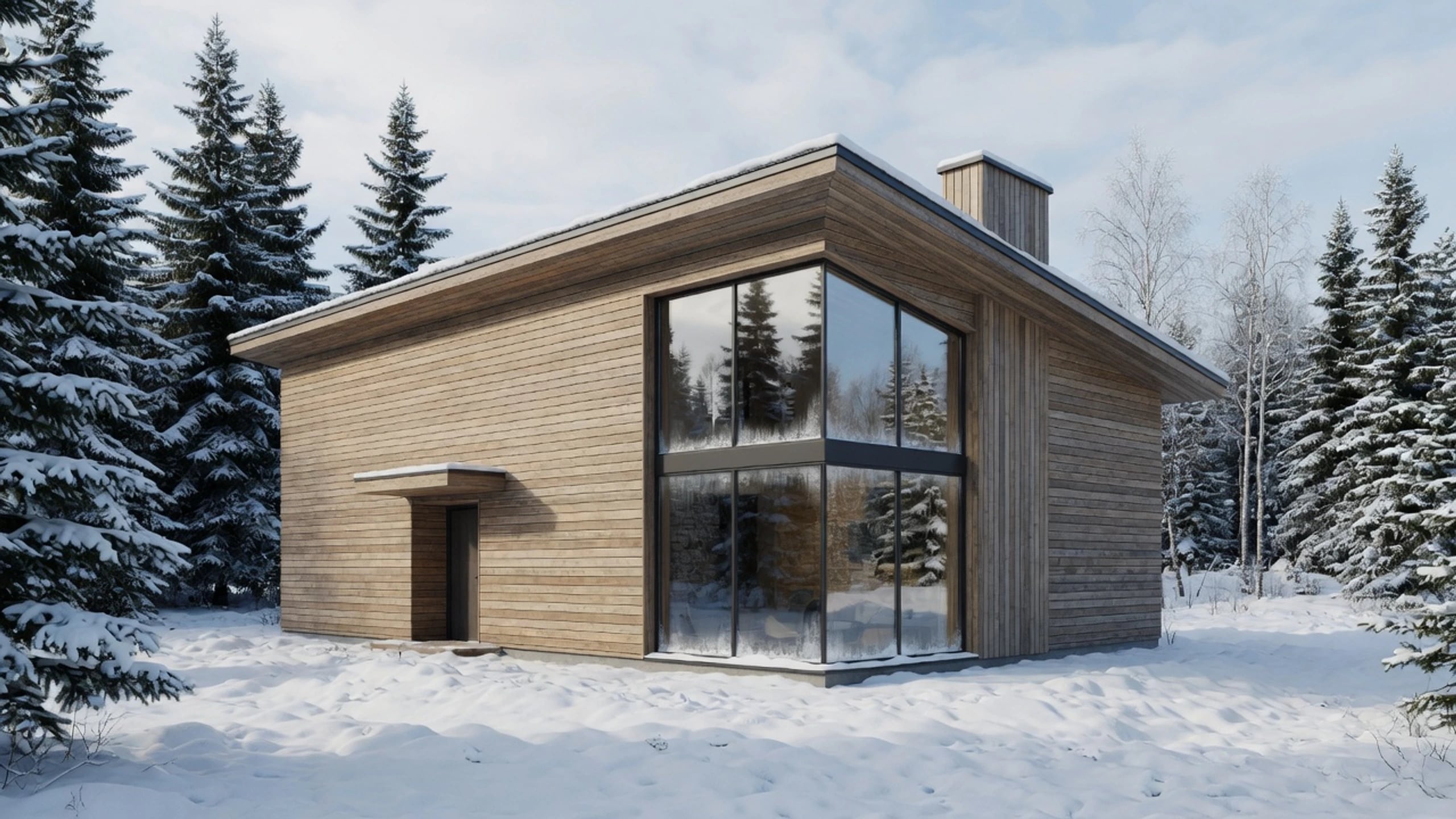 Drewniany 05 — modrzew w lesie