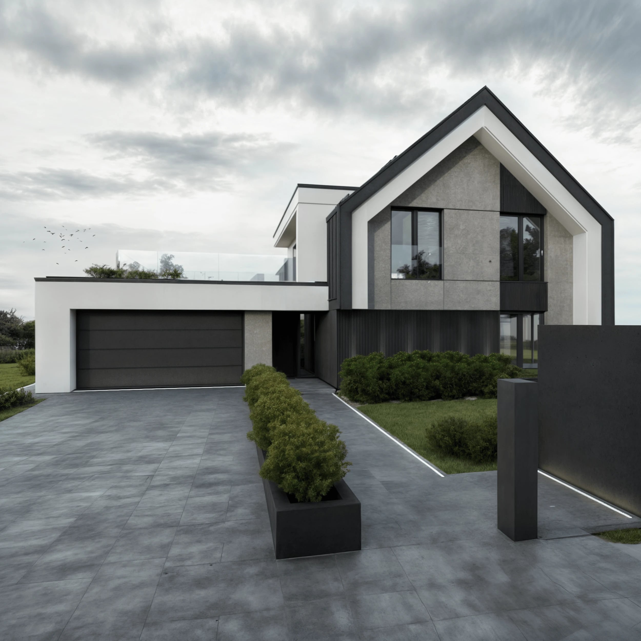 Wejście do domu i podjazd w standardzie premium — dom 112 Beskid, Nowy Sącz