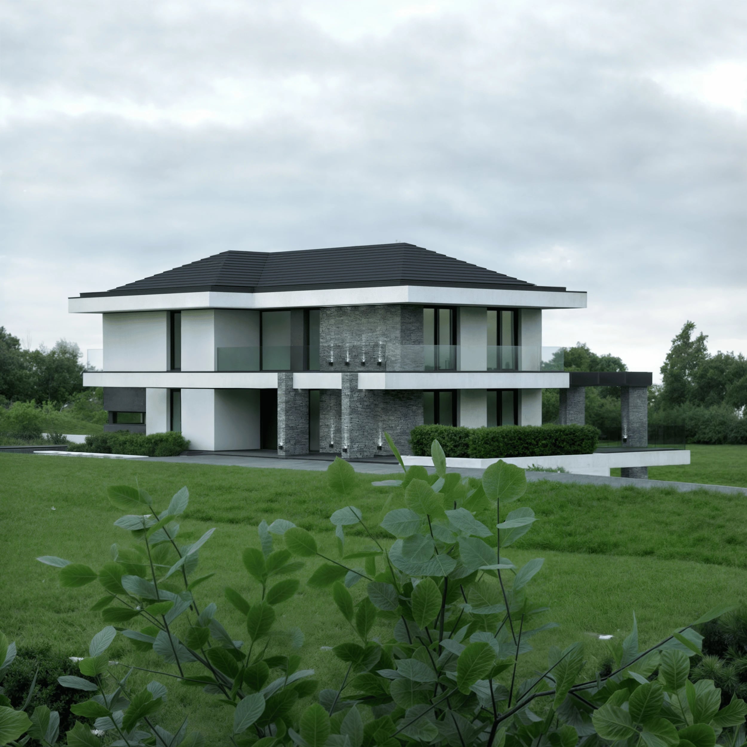 Trzykondygnacyjna bryła wykorzystująca spadek terenu, dom 141 Vetra, Świdnik