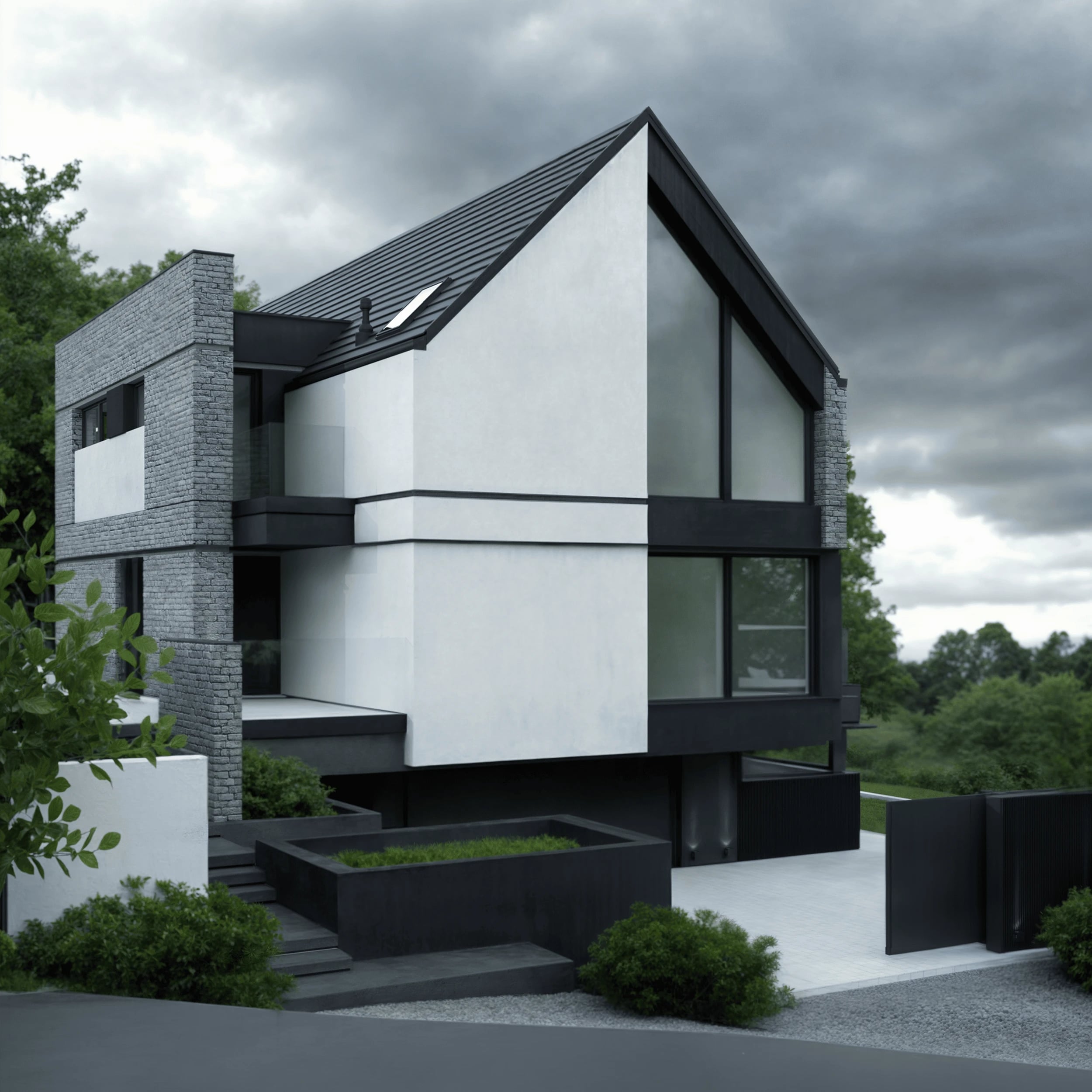 Widok boczny domu premium 139 Cichy Brzeg II