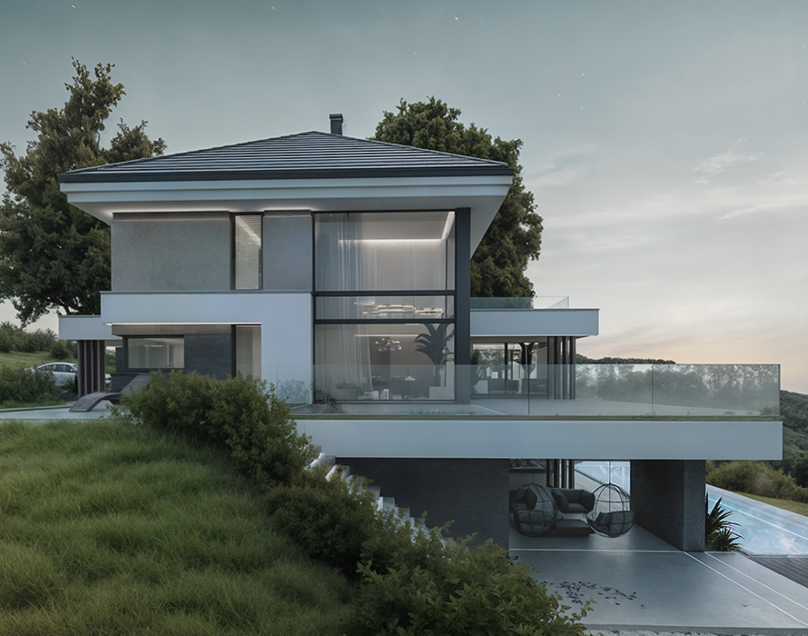 Nowoczesne elewacje domów jednorodzinnych – projekty 3DK Projekt